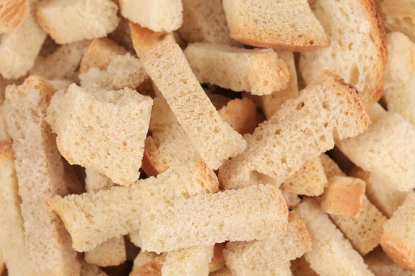 Long white bread croutons. — Stock Photo, Image