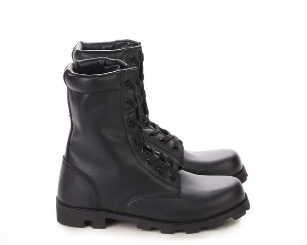 Men's leather high boots. — Stock Photo, Image