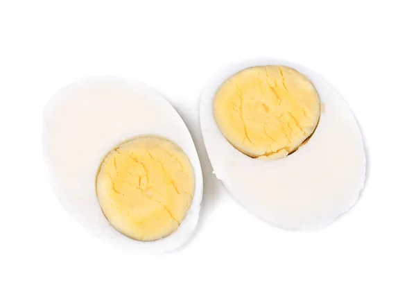 Two halves of a boiled egg — Stock Photo, Image
