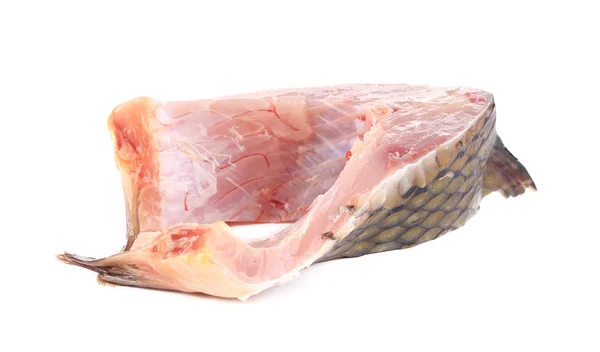 Filé de carpa fresca de peixe cru — Fotografia de Stock