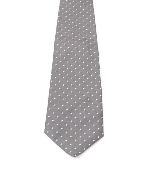 Szary krawat z biały punkcik — Zdjęcie stockowe