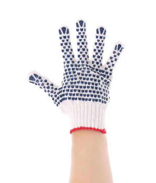 Rubber beschermende grijze handschoen — Stockfoto
