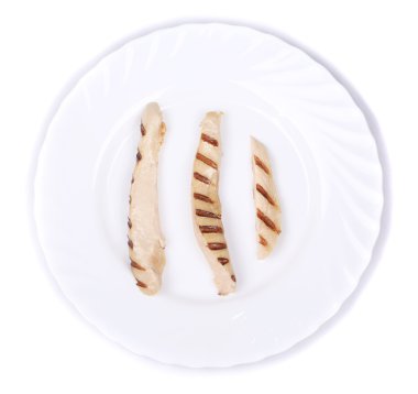 bir tabak ızgara et parçaları.