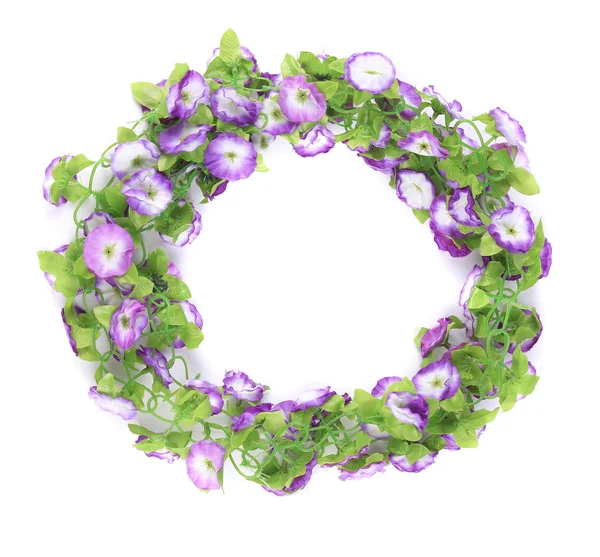 Wreath of artificial flowers. — Stock Photo, Image