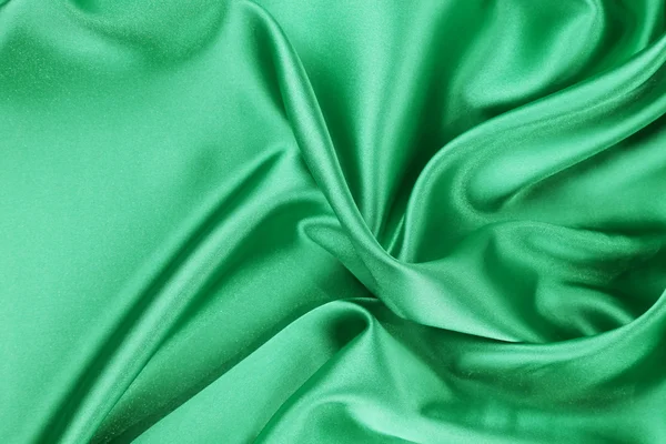 Smooth elegant emerald silk. — Stock Photo, Image