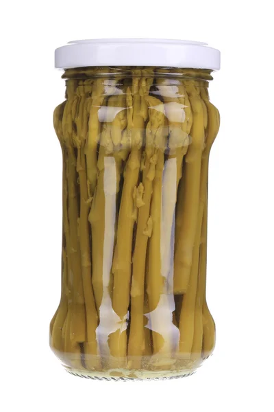 Canned asparagus. — Stock Photo, Image