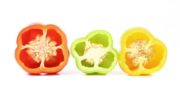 Three half of bell peppers. — Stock Photo, Image