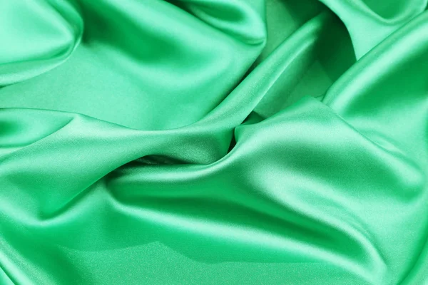 Green silk background — Stock Photo, Image