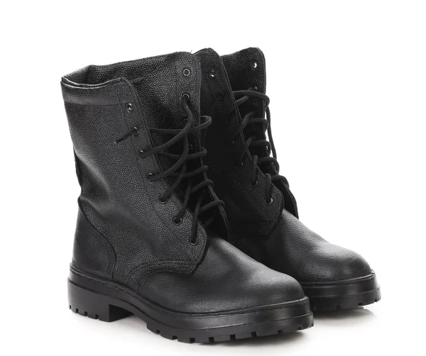 Botas de homem preto . — Fotografia de Stock