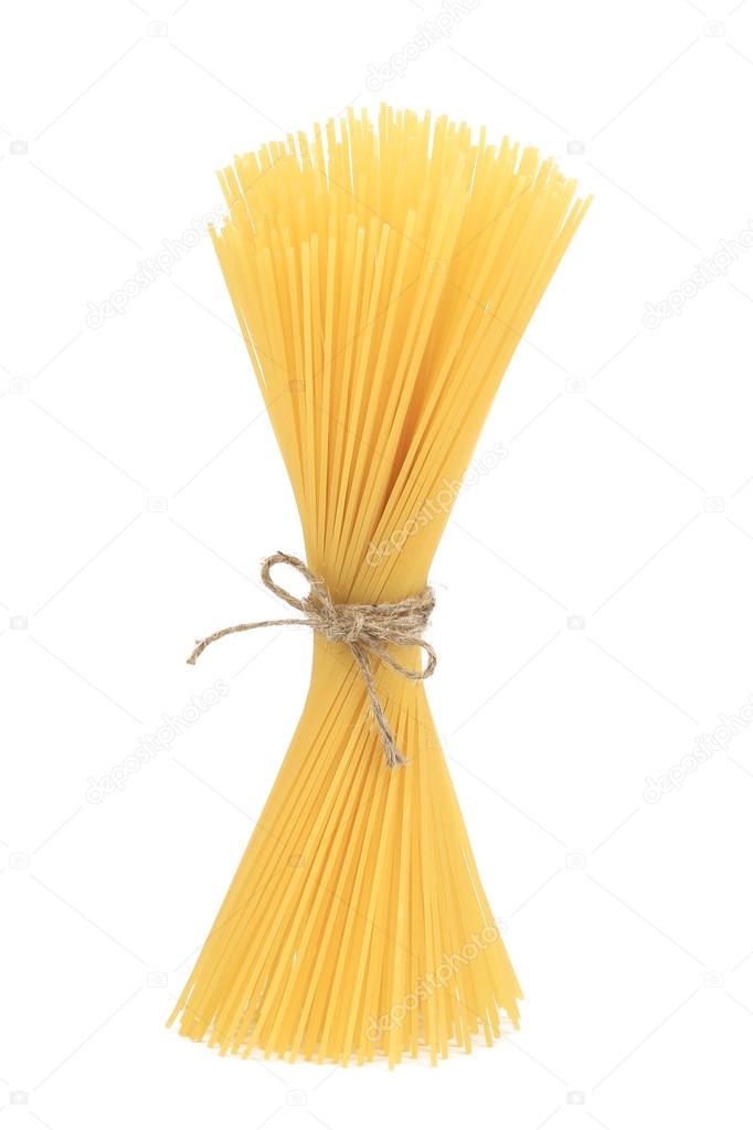 Spaghetti on white