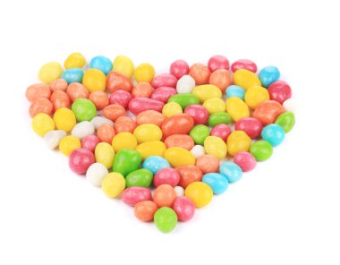 kalp hapları renkli sır içinde.