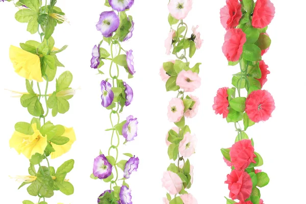 Hanging artificial flowers. — Stock Photo, Image