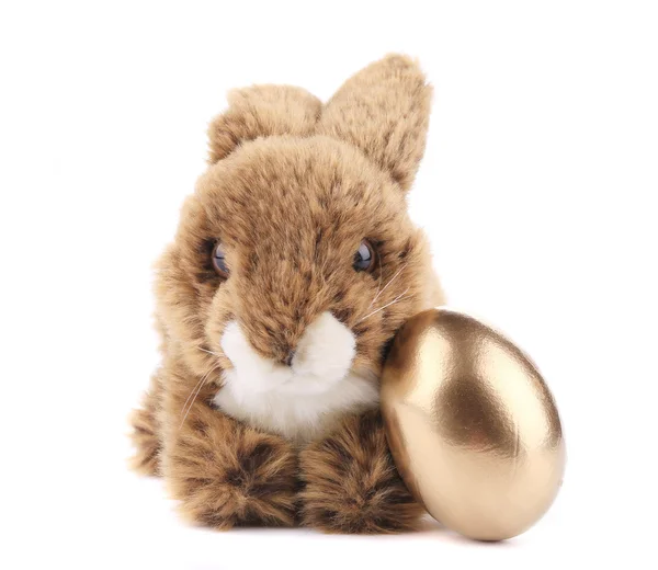 Speelgoed konijn met ei. — Stockfoto