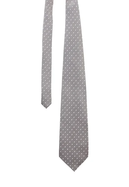 Gray tie with white speck — Stock Photo, Image