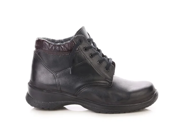 Man's black boot. — Stock Photo, Image