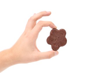 çikolata meringues elini tutar