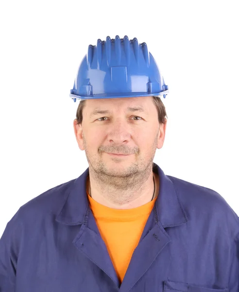 Confident worker portrait with hard hat — Stock Photo, Image