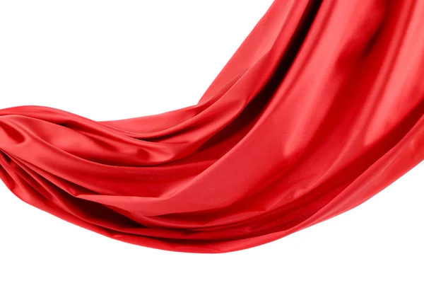 赤のサテンの波 — ストック写真