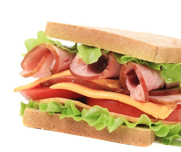 Toast sandwich met ham. — Stockfoto