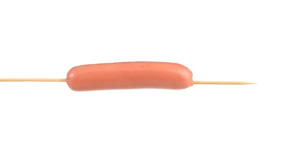 Pork sausage on a skewer. — Stock Photo, Image