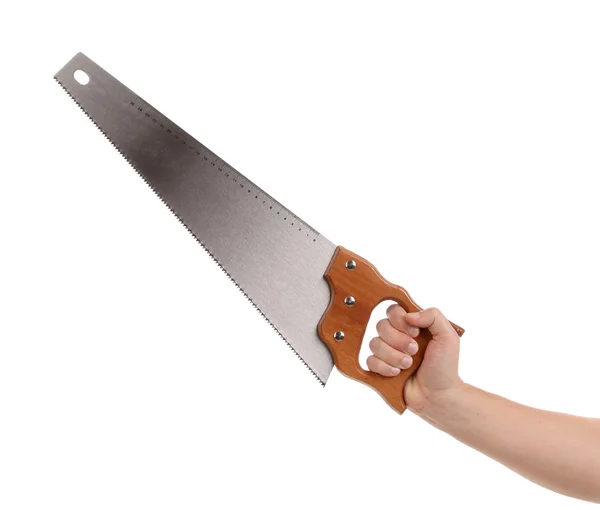 Wood hand saw. — Stock Photo, Image