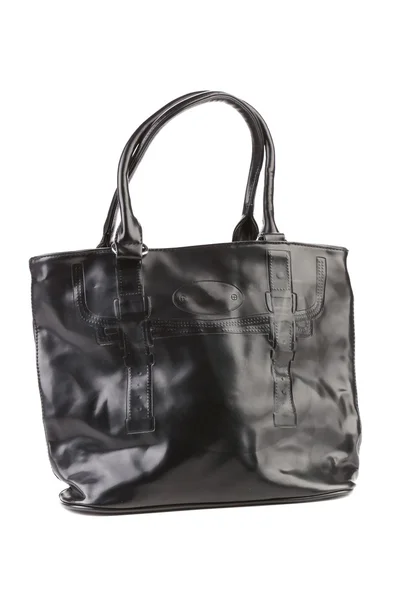 Borsa in pelle nera . — Foto Stock