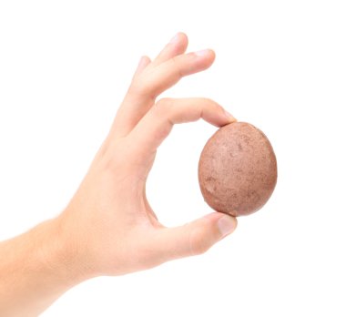 çikolata meringues elini tutar