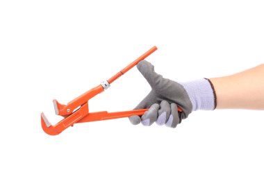 araçları ile çalışan el.