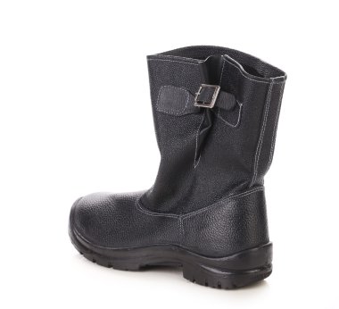 siyah deri yüksek çizme.