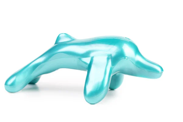 Inflatable toy blue dolphin — Stock Photo, Image