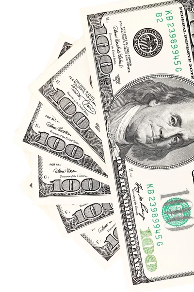 One hundred dollar greenbacks — Stock Photo, Image