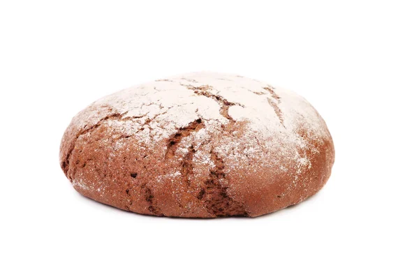Brązowy chleb posypana mąka — Zdjęcie stockowe