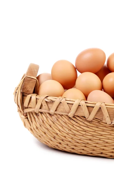 Eggs in basket — Stock Photo, Image