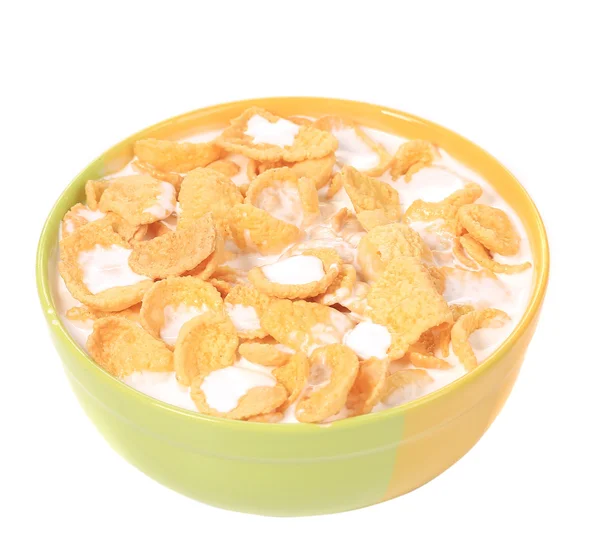 Bowl of cereal with milk — Stock Photo, Image