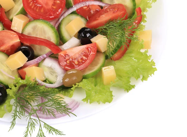 Griekse salade met kaas. — Stockfoto