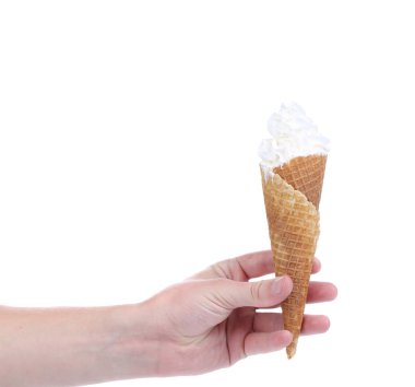 Dondurma külahı ile el