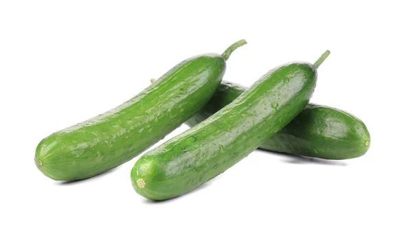 Three fresh cucumbers. — Stock Photo, Image