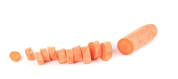 Фрагменти нарізаної моркви . — стокове фото