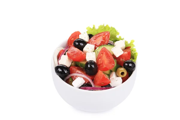 Greek salad in bowl. — Stock Photo, Image