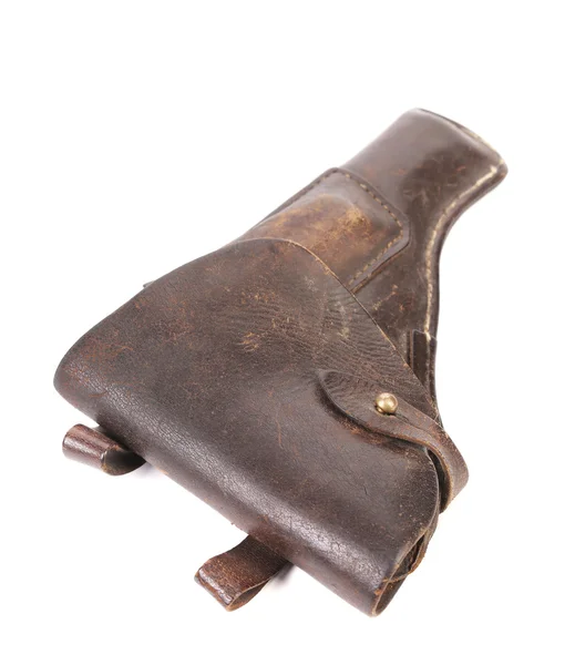 Old brown leather holster. — Stock Photo, Image