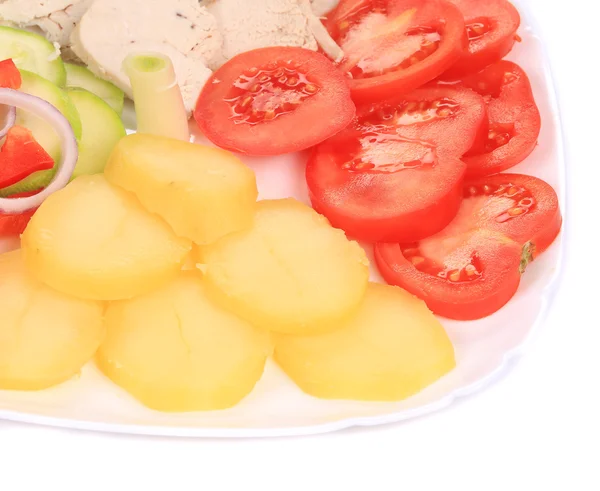 Chicken salad with potatoes. — Stock Photo, Image