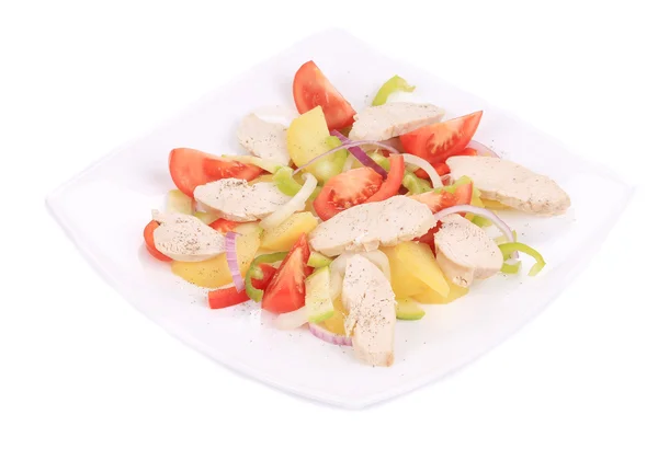 Chicken salad with potatoes. — Stock Photo, Image