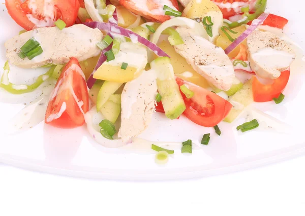 Chicken salad with potatoes. — Stock Photo, Image