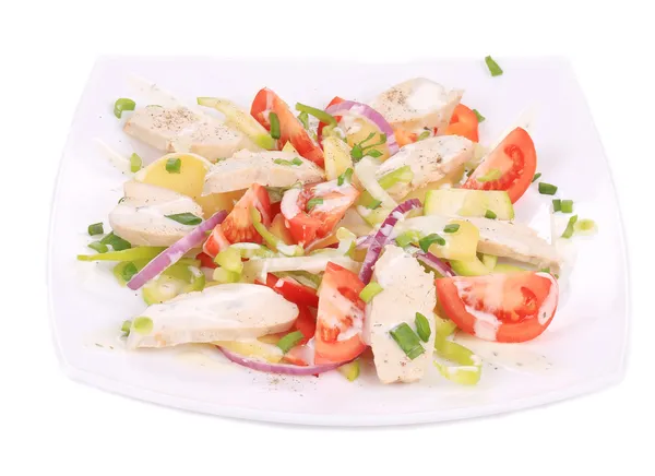 Chicken salad with potatoes. — Stock Photo, Image