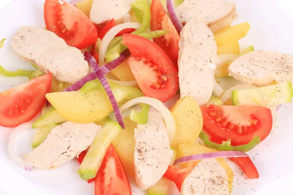 Chicken salad with potatoes. — Stock Photo, Image