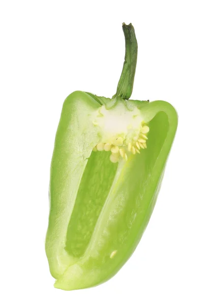 Gehalveerde groene peper — Stockfoto