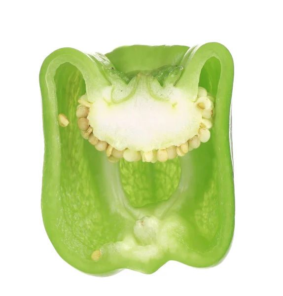 Halved green pepper — Stock Photo, Image