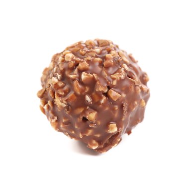 fındık ile dolu tatlı çikolata topu.