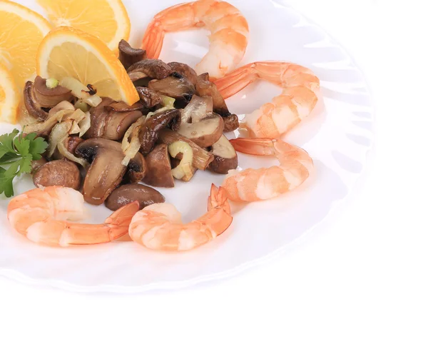 Salade de crevettes aux champignons . — Photo