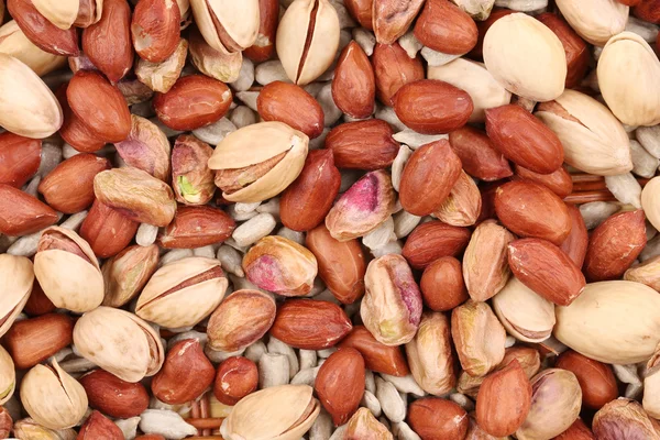 Pistachios with peanuts and seeds. — Stock Photo, Image